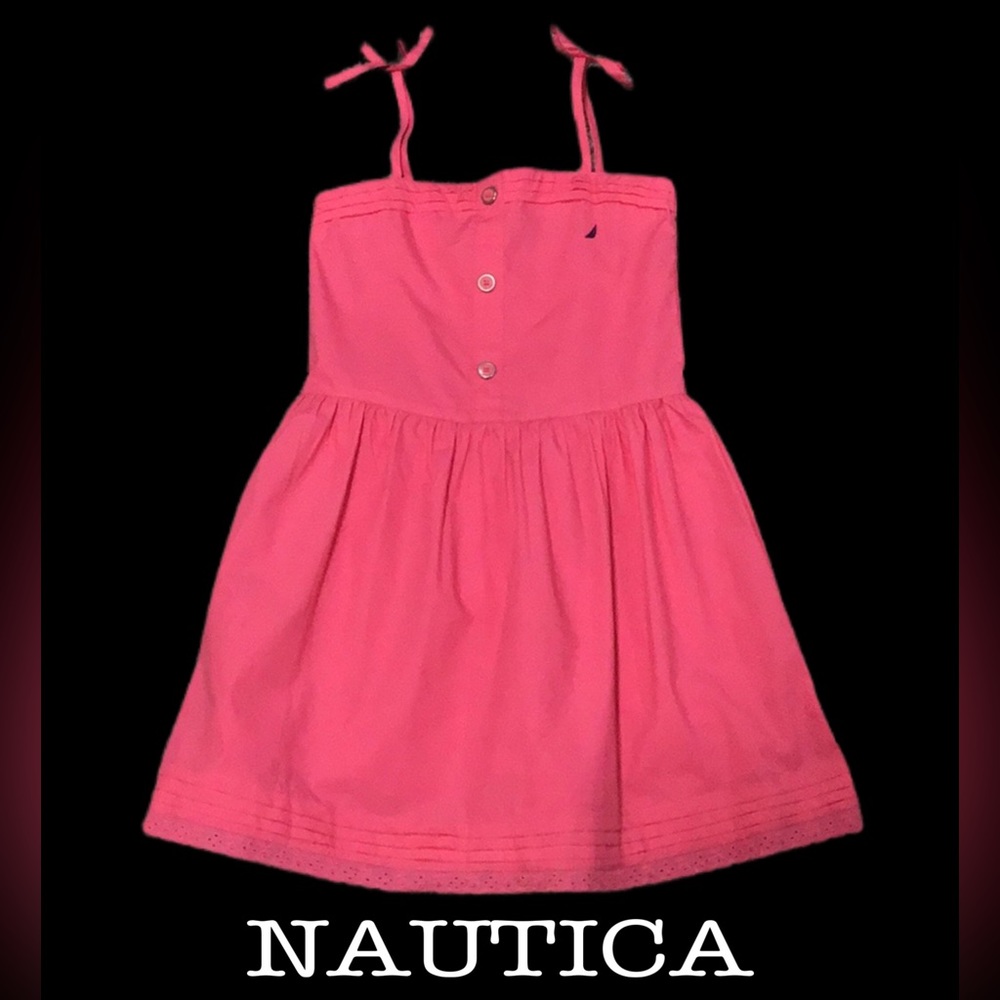 NAUTICA Pink Cotton Sundress, Lined,‎ Size 8